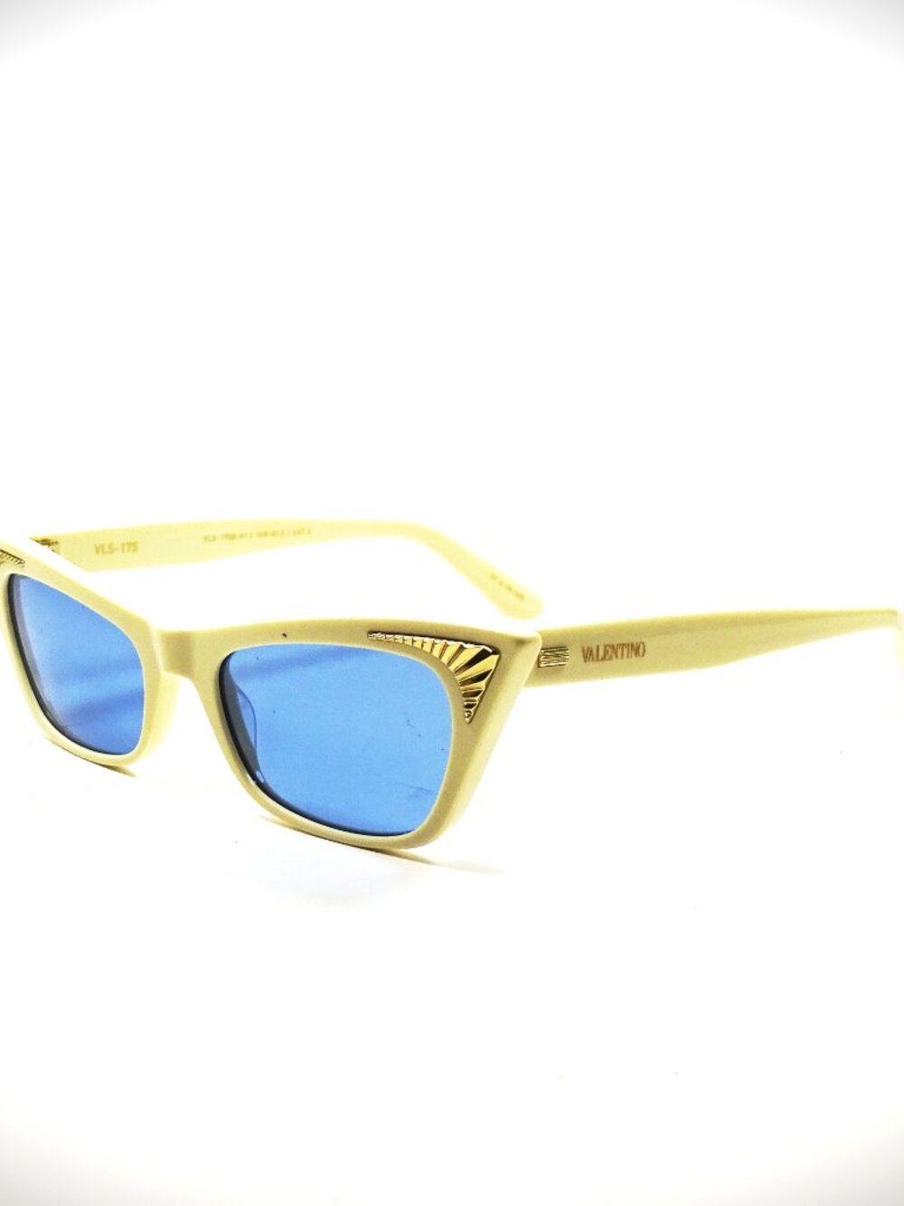 VALENTINO GARAVANI VLS175B  -51 IVR GLD Ivory Frame Blue Lens Sunglasses